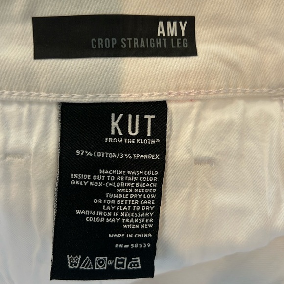 Kut from the Kloth Amy Mid Rise Crop Straight Leg - Picture 4 of 6